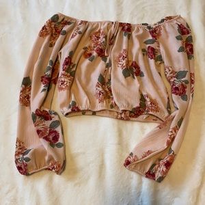 Floral crop top never worn